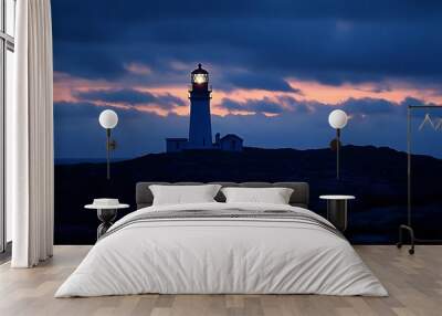 lighthouse on the coast Wall mural