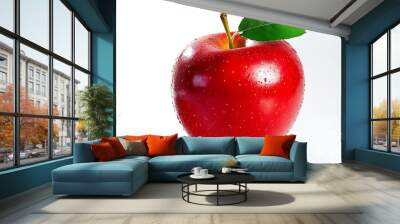 red apple isolated on white background Wall mural