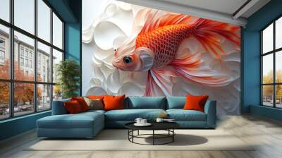 siamese fighting fish in aquarium Wall mural