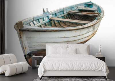 Small boats isolated on transparent background Wall mural