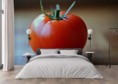 tomato on a black background Wall mural