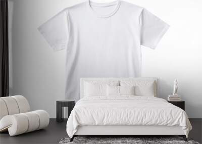 White T-Shirt on White Background. On a White or Clear Surface PNG Transparent Background. Wall mural