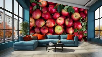 red apples background Wall mural