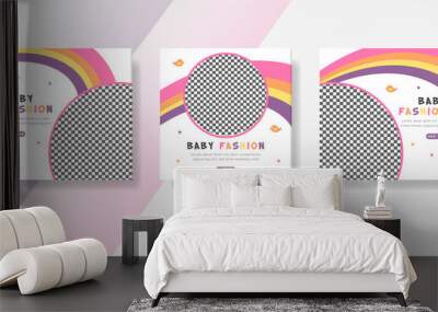 Big sale banners template for baby fashion media social post. premium vector Wall mural