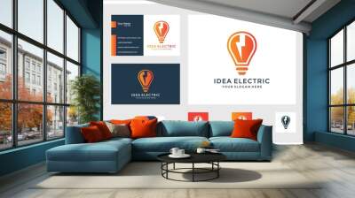 idea electric logo design and business card Wall mural