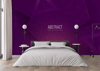 Modern professional red purple vector Abstract Technology business background with lines and geometric shapes Wall mural