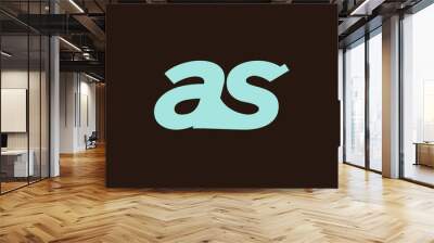 as or sa and a, s Lowercase Letter Initial Logo Design, Vector Template Wall mural