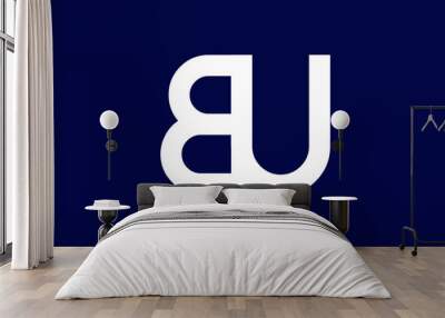 BU or UB Letter Initial Logo Design, Vector Template Wall mural