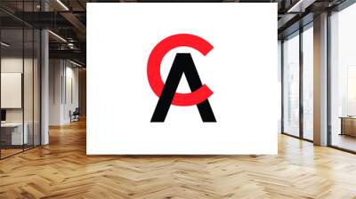 CA or AC Letter Initial Logo Design, Vector Template Wall mural