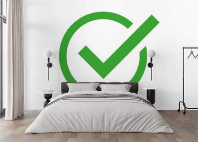 Check mark icon with correct Wall mural