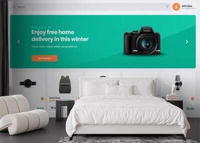 Ecommerce Online Store UI Design Website Design Dashboard Wall mural