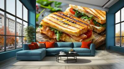 Italian panini sandwich snack Wall mural