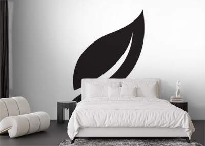 Leaf icon Wall mural