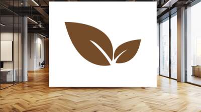 Leaf icon Wall mural