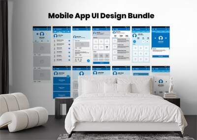 Mobile App UI Design Bundle Wall mural