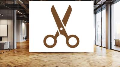 Scissors icon Wall mural