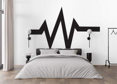 sound wave icon Wall mural