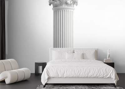 White greek column on white background Wall mural