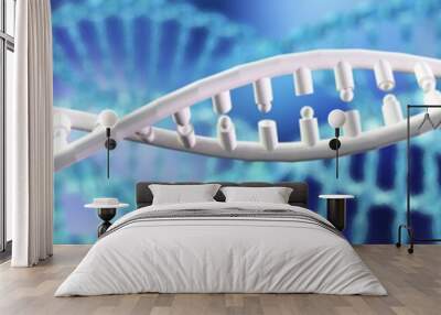 DNA spiral. Banner. 3D rendering
 Wall mural