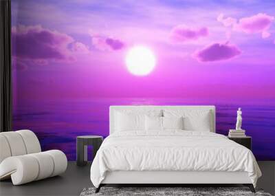 panorama of the sea and the cloud with the sun. sunrise on the ocean.
 Wall mural