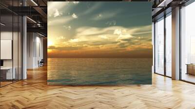 sea sunset. panorama. view of the ocean Wall mural