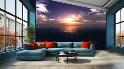 Seascape beautiful panorama, HDRI, environment map , Round panorama, spherical panorama, equidistant projection
 Wall mural