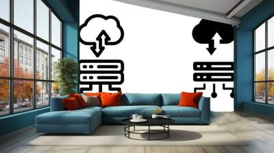 Cloud Server icon. sign for mobile concept and web design. vector illustration Wall mural