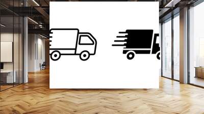 Delivery icon set. truck fast shipping Symbol. for mobile concept and web design. vector illustration on white background Wall mural