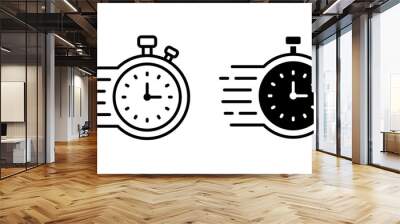 Fast time icon set. for mobile concept and web design. vector illustration Wall mural