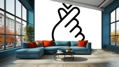 Heart finger icon. sign for mobile concept and web design. vector illustration Wall mural