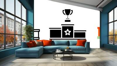 Podium icon set. Winner and achievement sign. for mobile concept and web design. vector illustration on white background Wall mural