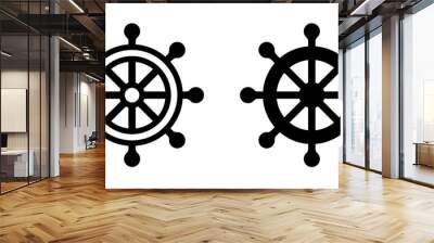 Ship Wheel icon. sign for mobile concept and web design. vector illustration Wall mural