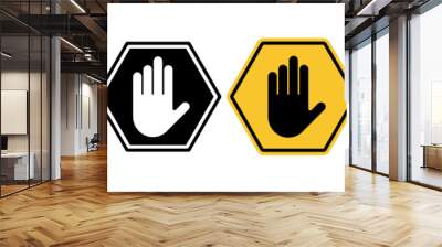 Stop icon. sign for mobile concept and web design. vector illustration Wall mural