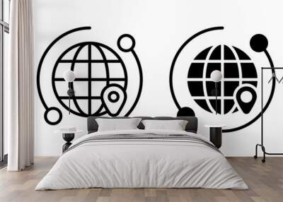 Worldwide icon set. for mobile concept and web design. vector illustration Wall mural