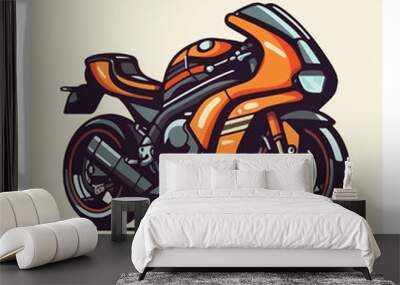 Super bike logo vector template Wall mural