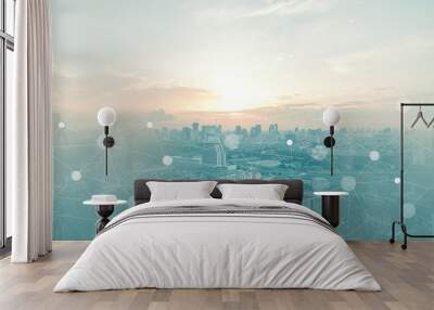 abstract network background Wall mural