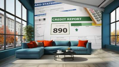 credit report Wall mural