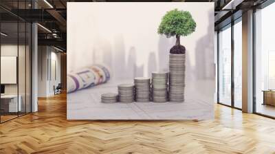 growth Investment  concept Wall mural