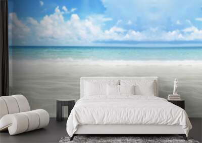 Sand, sea, sky and beach background Wall mural