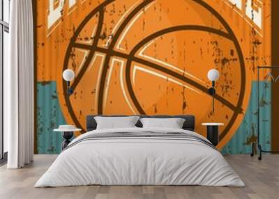 Basketball Football Sport Retro Pop Art Poster Signage Wall mural