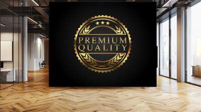 Premium Quality Badge Gold Wall mural