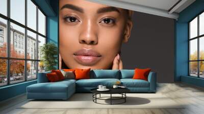 African woman beauty face healthy skin Wall mural