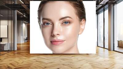 Beauty skin care woman natural makeup female model closeup  Wall mural