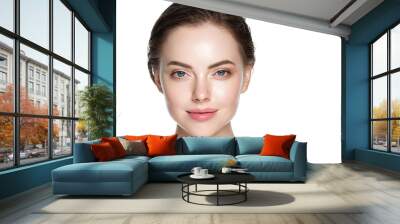 Beauty skin care woman natural makeup female model closeup  Wall mural