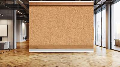 blank corkboard/bulletin board with a wooden frame Wall mural