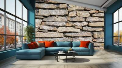 free stone wall, dry stone wall background texture, rural design banner Wall mural