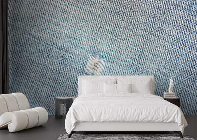 jeans fabric texture background Wall mural