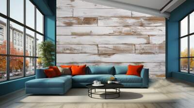 old white wood plank texture background. hardwood floor Wall mural