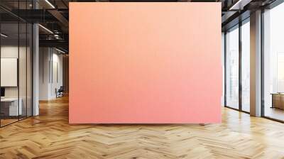 Pale pink sweet two tone color gradation with light orange on recyclable cardboard box paper texture background with space Wall mural