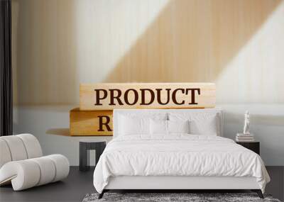 Wooden blocks with words 'Product Recall'. Wall mural